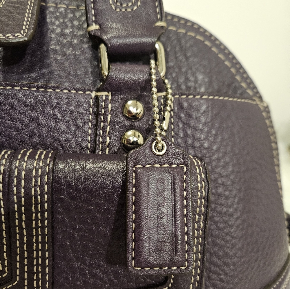 Coach Purple Satchel Bag. NWOT - Picture 2 of 9